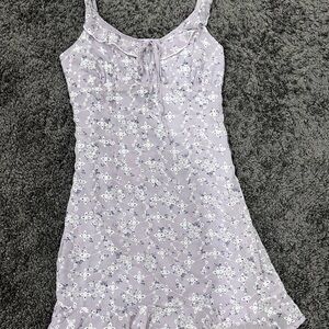 Storia Lilac Floral Mini Dress